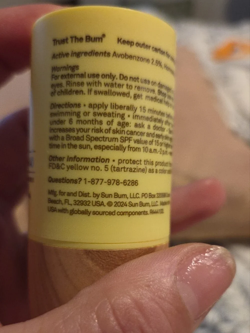 Sun Bum Yellow Face + Body Sunscreen Stick - Cooling SPF 40